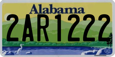 AL license plate 2AR1222