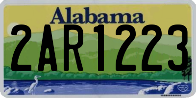 AL license plate 2AR1223