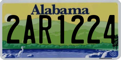 AL license plate 2AR1224