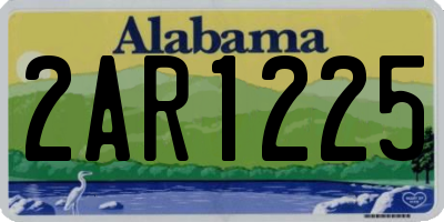 AL license plate 2AR1225