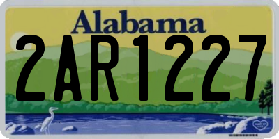 AL license plate 2AR1227