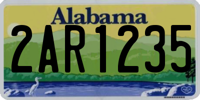 AL license plate 2AR1235