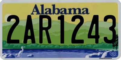 AL license plate 2AR1243