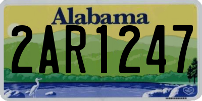 AL license plate 2AR1247
