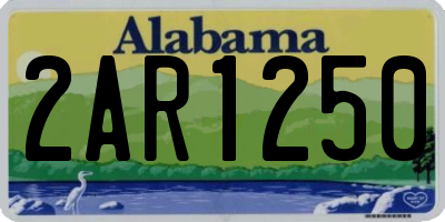 AL license plate 2AR1250