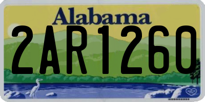 AL license plate 2AR1260