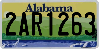 AL license plate 2AR1263