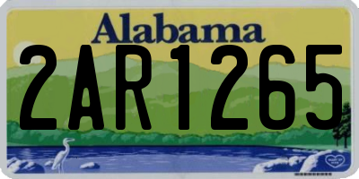 AL license plate 2AR1265