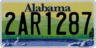 AL license plate 2AR1287