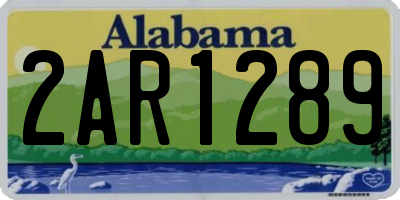 AL license plate 2AR1289
