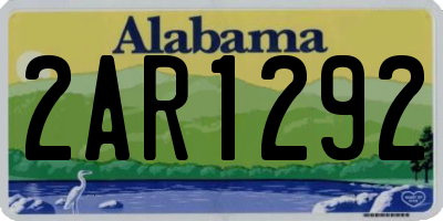 AL license plate 2AR1292