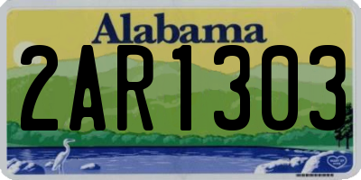 AL license plate 2AR1303