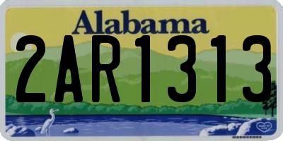 AL license plate 2AR1313