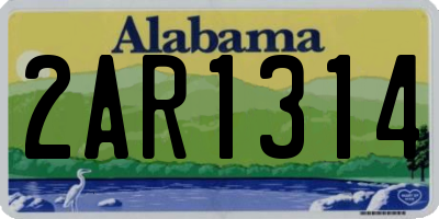 AL license plate 2AR1314