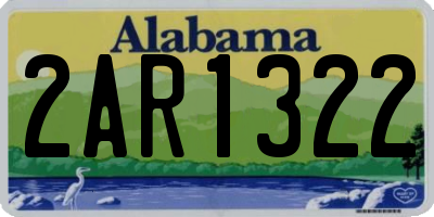 AL license plate 2AR1322