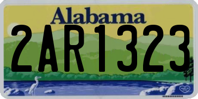 AL license plate 2AR1323