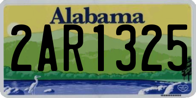 AL license plate 2AR1325