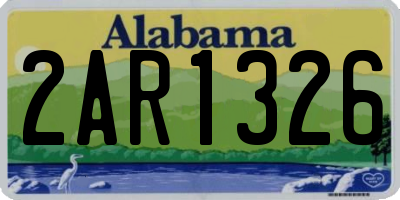 AL license plate 2AR1326