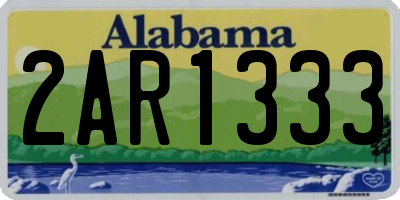 AL license plate 2AR1333