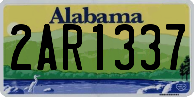 AL license plate 2AR1337
