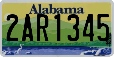 AL license plate 2AR1345