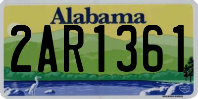 AL license plate 2AR1361