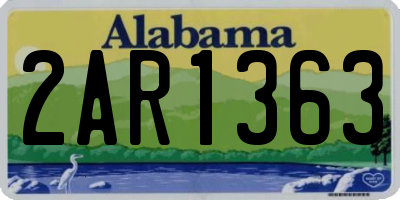 AL license plate 2AR1363