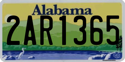 AL license plate 2AR1365