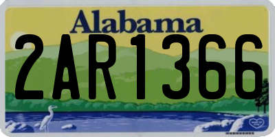 AL license plate 2AR1366