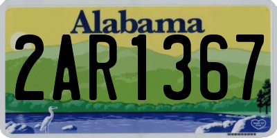 AL license plate 2AR1367