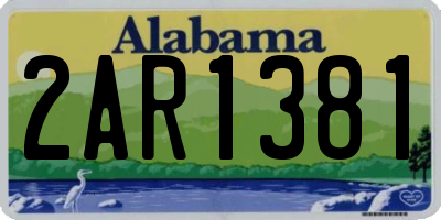 AL license plate 2AR1381