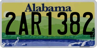 AL license plate 2AR1382