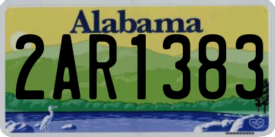 AL license plate 2AR1383