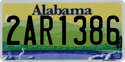 AL license plate 2AR1386