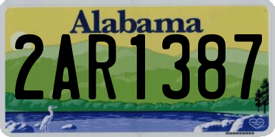 AL license plate 2AR1387
