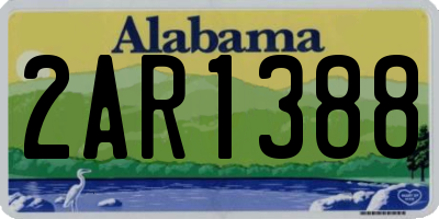 AL license plate 2AR1388