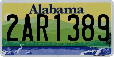 AL license plate 2AR1389