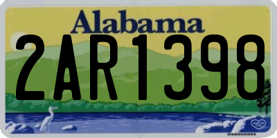 AL license plate 2AR1398