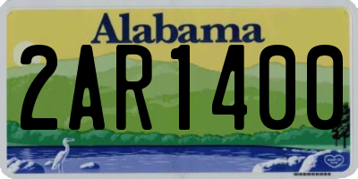 AL license plate 2AR1400