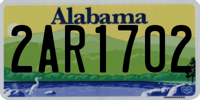 AL license plate 2AR1702