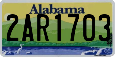 AL license plate 2AR1703