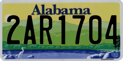 AL license plate 2AR1704