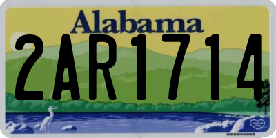 AL license plate 2AR1714