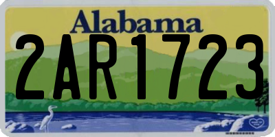 AL license plate 2AR1723
