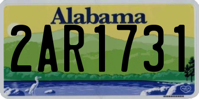 AL license plate 2AR1731