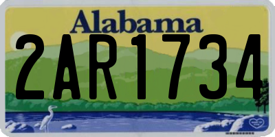 AL license plate 2AR1734