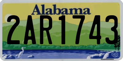 AL license plate 2AR1743