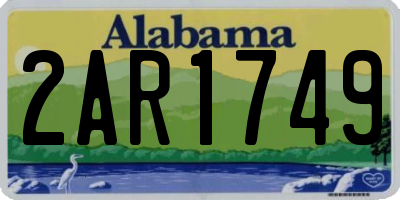 AL license plate 2AR1749