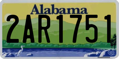 AL license plate 2AR1751