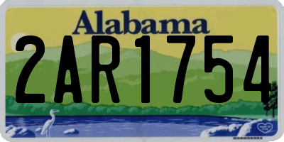 AL license plate 2AR1754